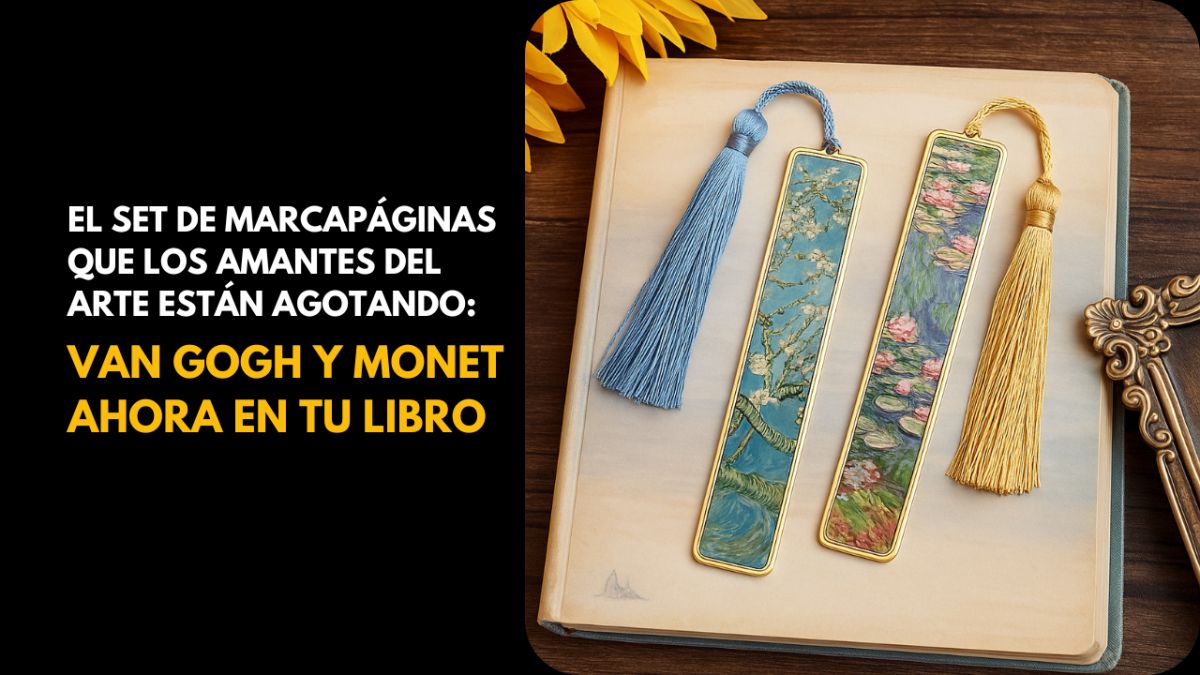El set de marcapáginas que los amantes del arte están agotando: Van Gogh y Monet ahora en tu libro